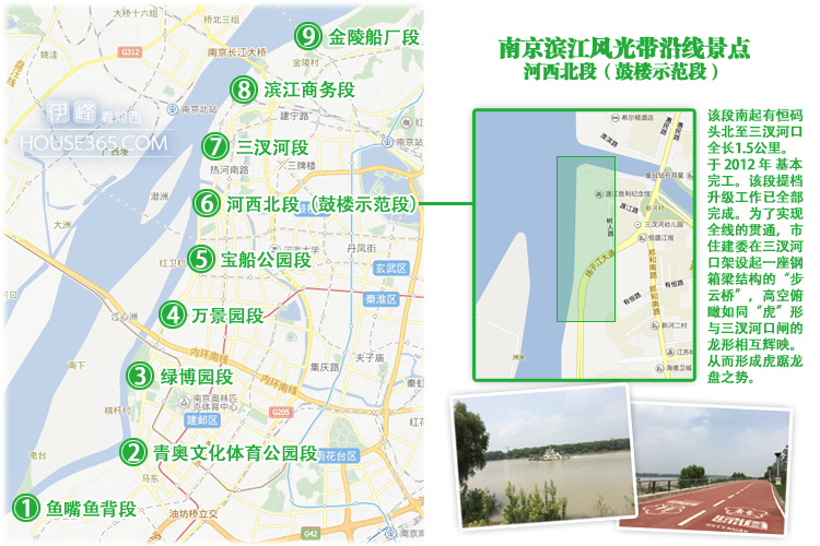  南京58公里滨江风光带:沿海城市有海滨大道,上海有外滩,如今
