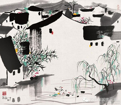 吴冠中艺术展走进桃花源 寻找画中的江南