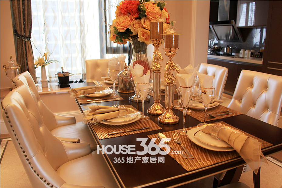 现代简欧风格 国贸天琴湾194㎡样板房高清图集