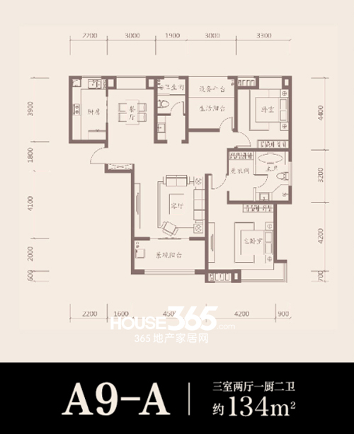 (海亮九玺【览山】户型图 365地产家居网资料图片)返回合肥365房产网>