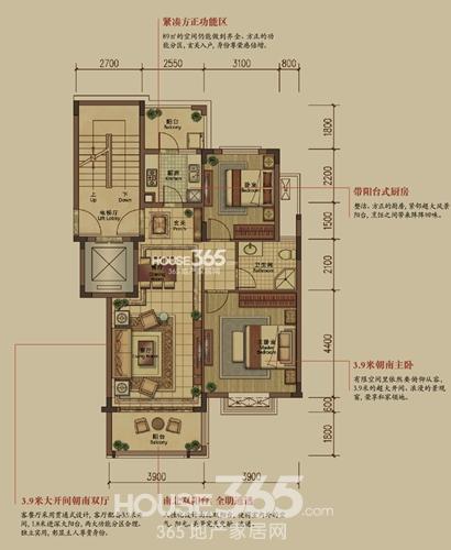 芜湖|华强城颐景湾畔|两房|户型解析