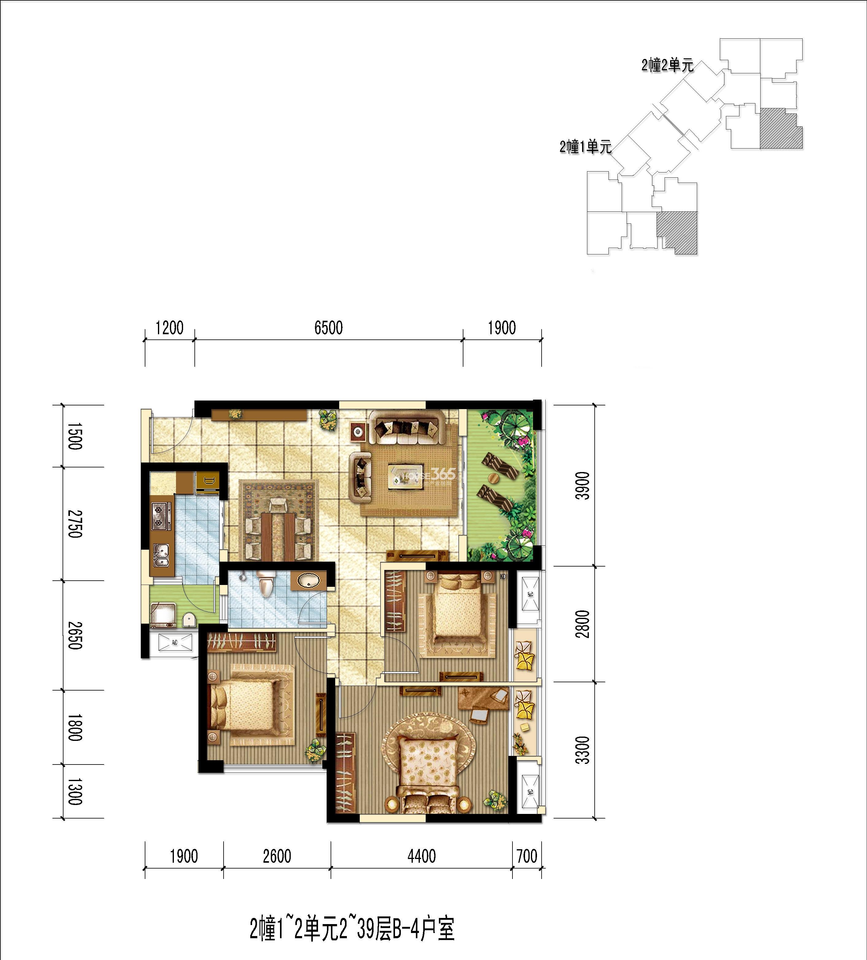 世龙公馆b-4户型图