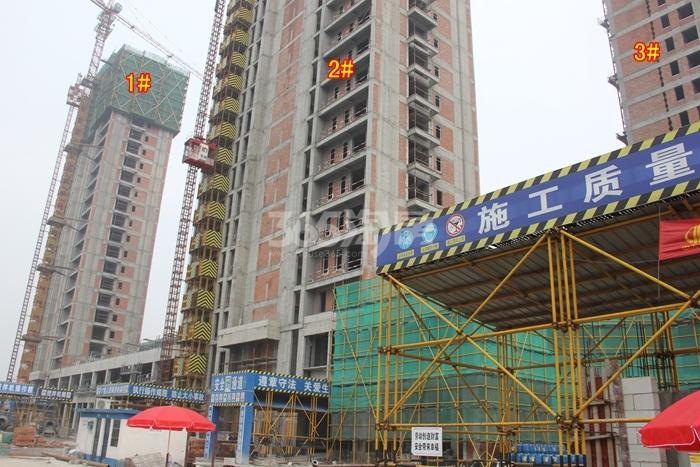 萧山宝龙城市广场1—3号楼施工进度 2015年6月摄
