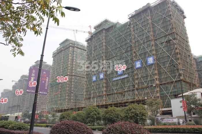 绿城蓝庭项目4、6、8、10、12号楼施工进程图（2015.10）