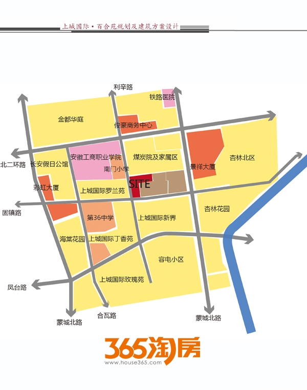 上城国际百合苑交通图