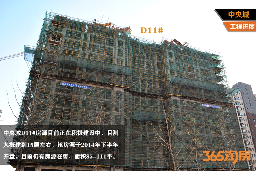 中央城D11#楼工程进度（2015年12摄）