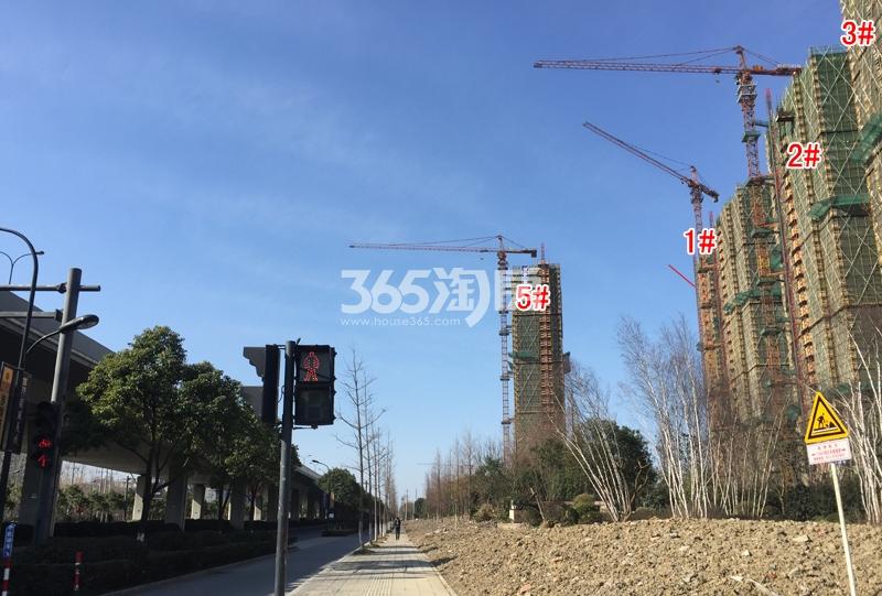 首开国风美域项目1—3、5号楼施工进程图（2016.2）