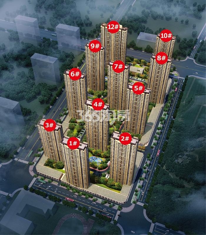 中国铁建保利像素鸟瞰图