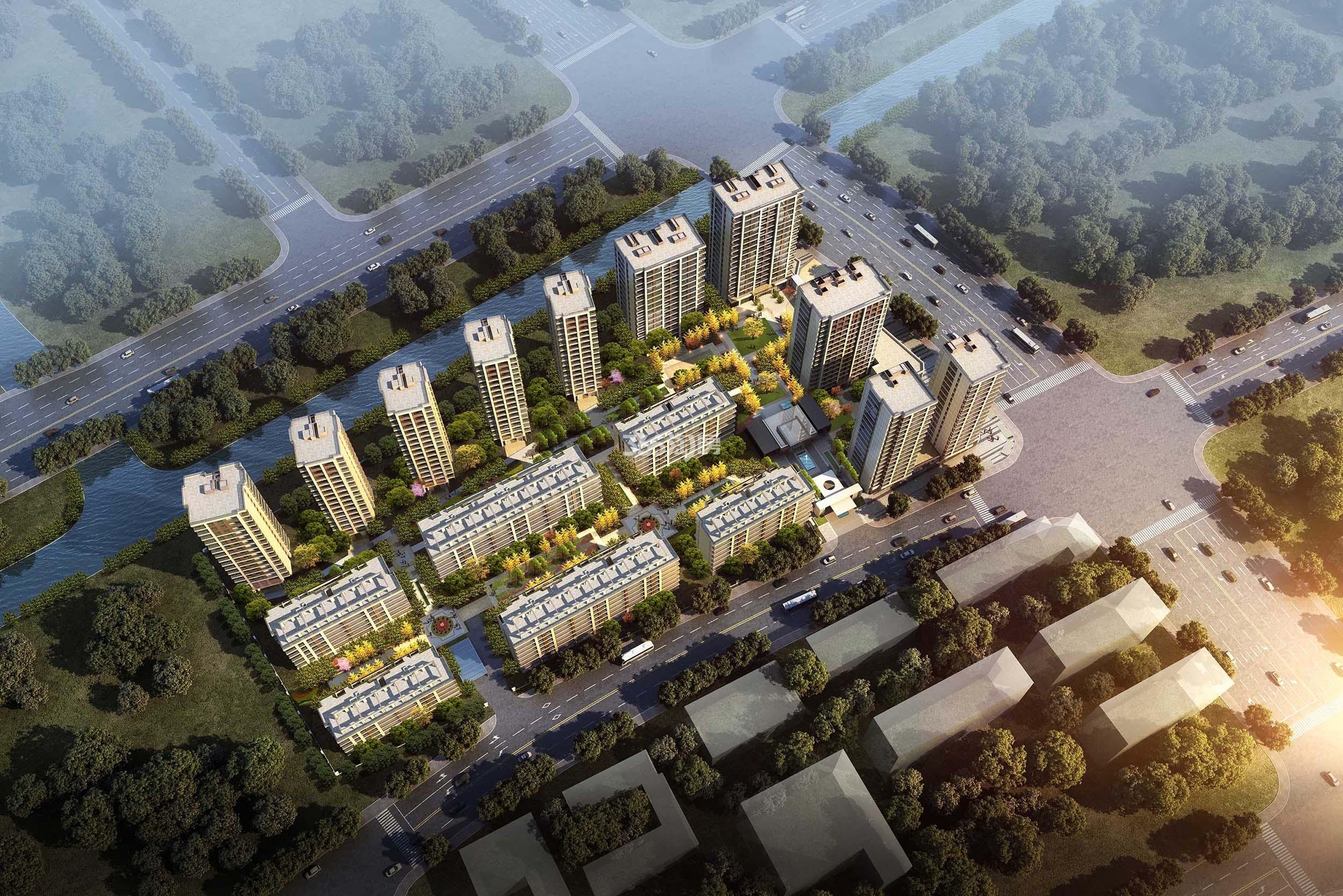 泷悦华府鸟瞰图