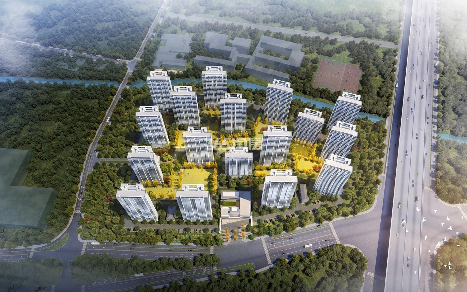 卓越美的·上城时光卓越美的·上城鸟瞰图