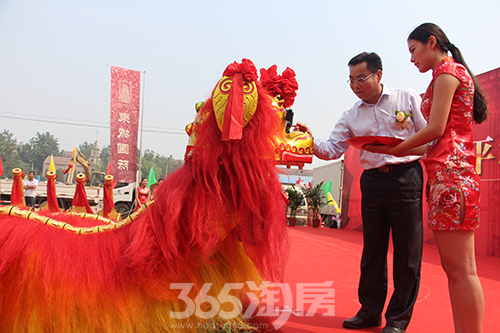 王总亲手为南北雄狮点睛